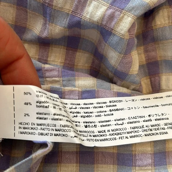 ZARA gingham knot midi skirt size medium - Picture 13 of 13